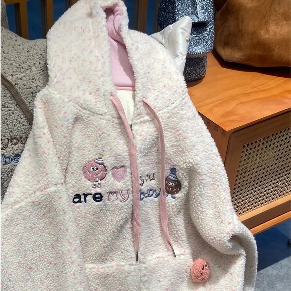 Donut hoodie Biscuit embroidery hanging decoration color dot fur - Picture 3 of 3